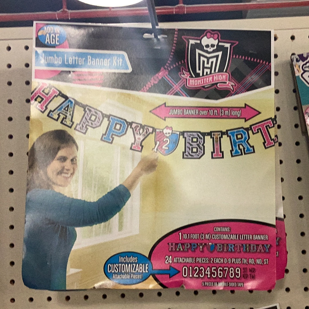 MONSTER HIGH LETTER BANNER (x1u)