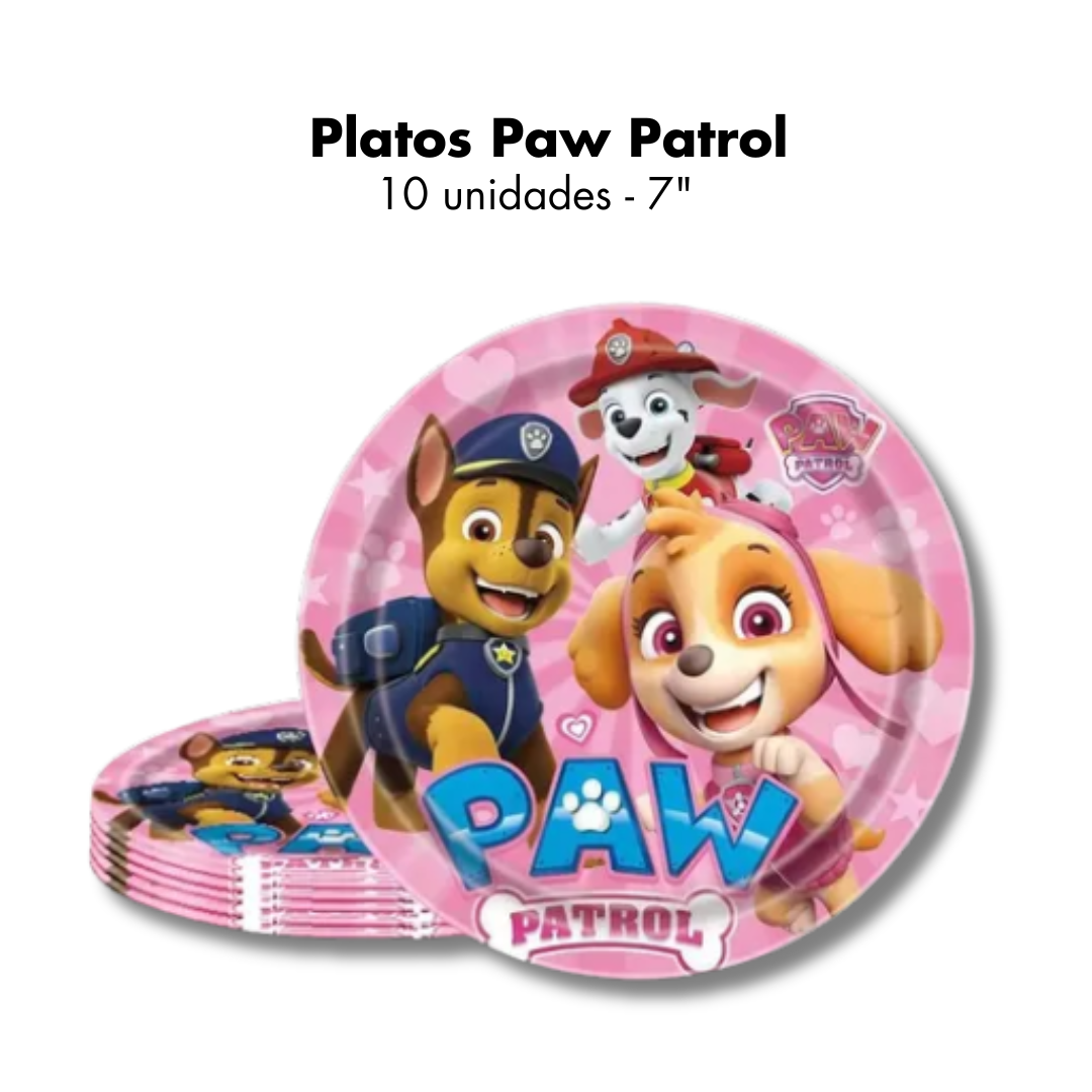 Platos 7" Paw Patrol Amigos (x10u)