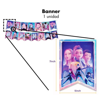 Banner Kpop Demon Hunter "Happy Birthday" (x1u)