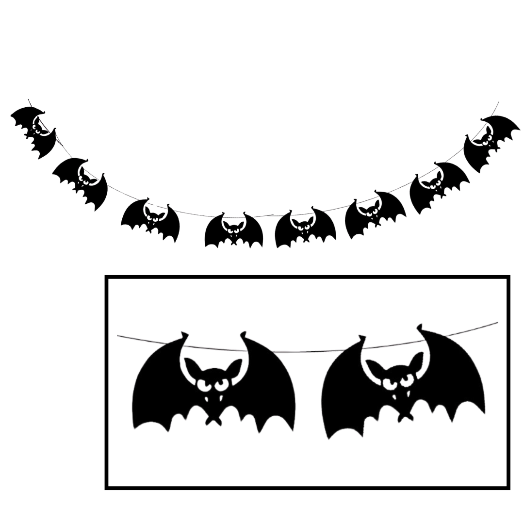 Banderín Murciélagos Halloween (x1u)
