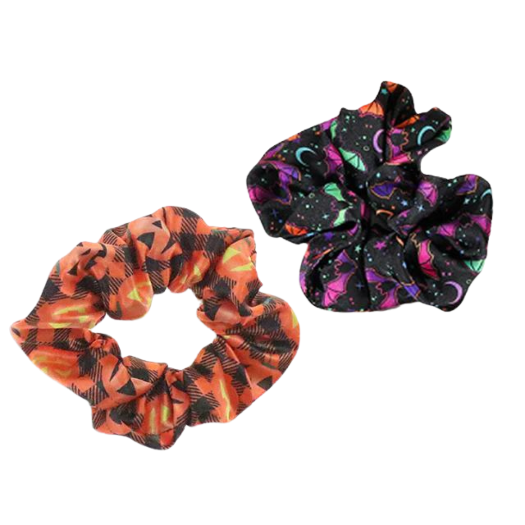 Scrunchies Moños Halloween LED 4" (x1u) - 2 Estilos
