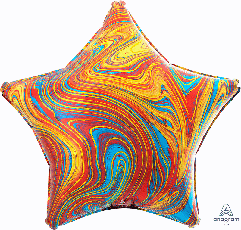 19" MARBLEZ COLORFUL STAR