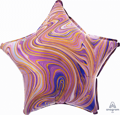 19" MARBLEZ PURPLE STAR