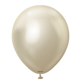 Kalisan Balloons 5" Mirror White Gold 50pcs