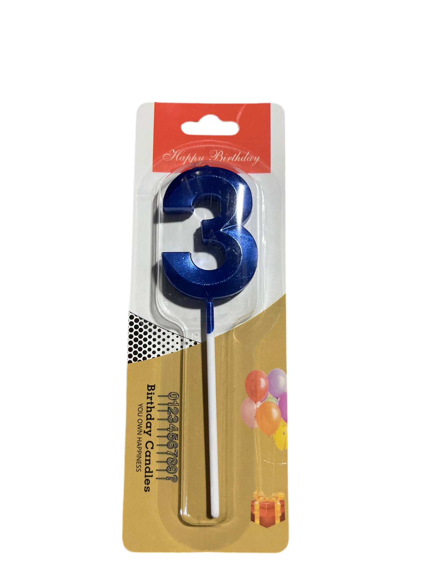 Vela de Numero (Colores Metalizado)