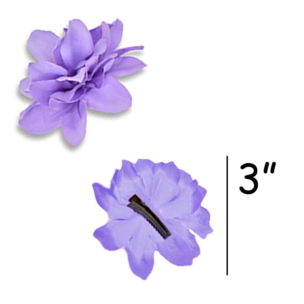 Hebillas Flor Orquídea Luau (x8u)