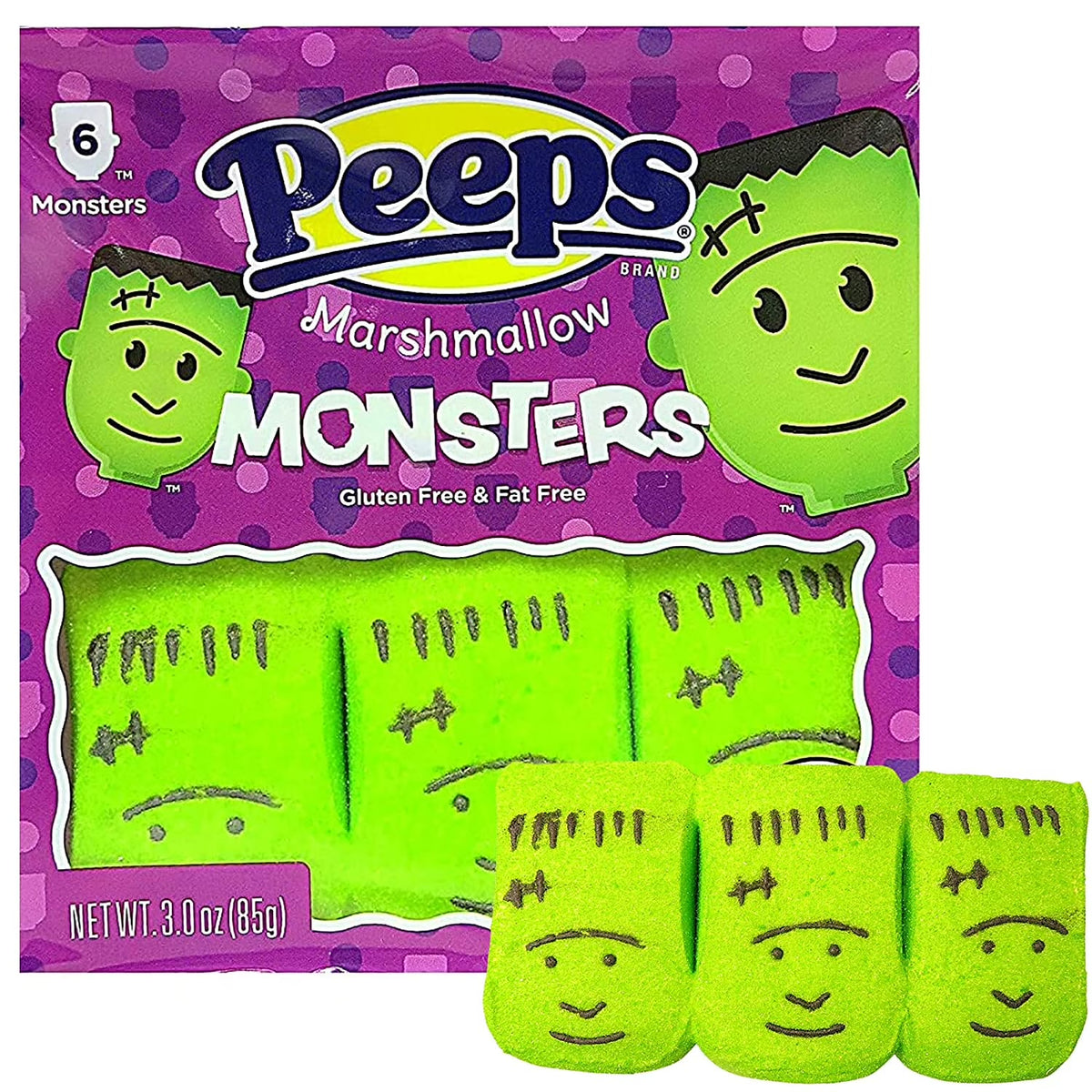 Peeps Halloween Frankenstein Monster Marshmallows 3oz