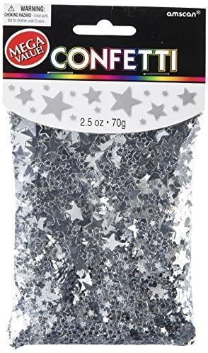 Silver Metallic Star Confetti 2.5oz