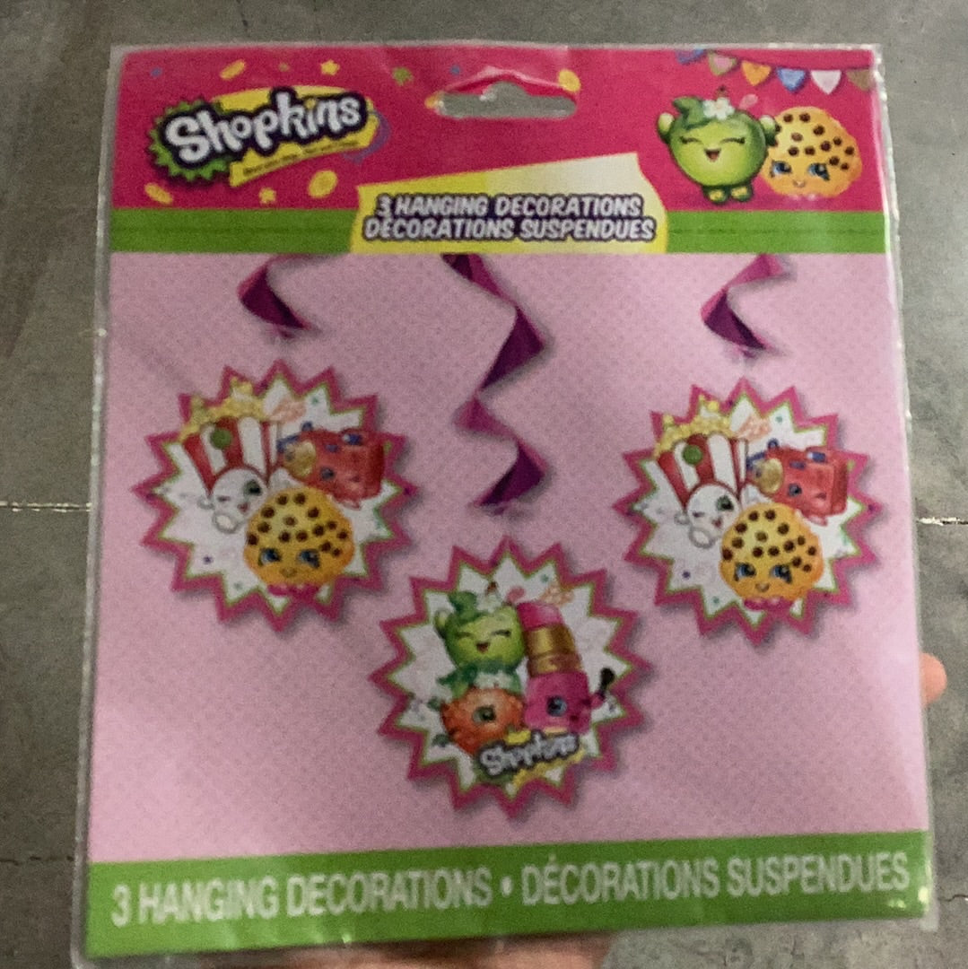 Shopkins Hanging Decoration (x3u)