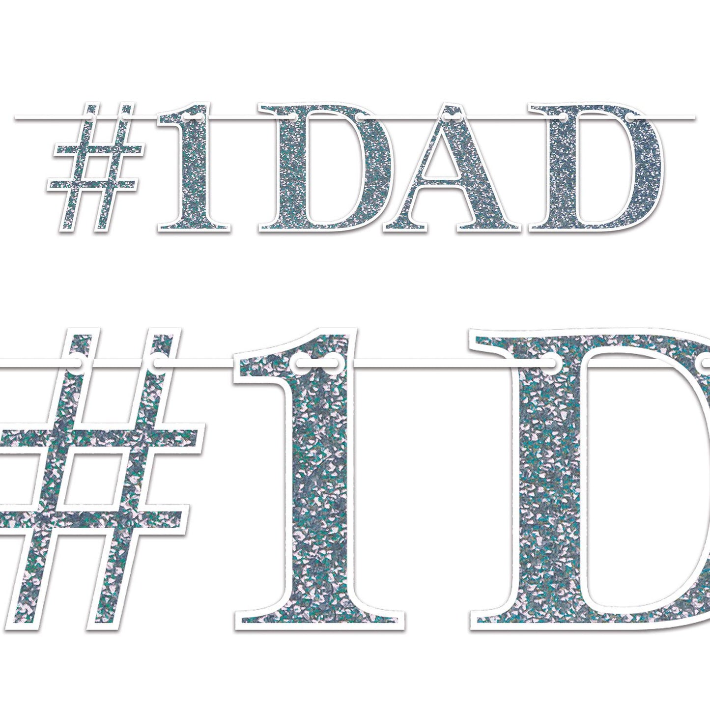 Streamer "#1 DAD" brillante – 4 pies