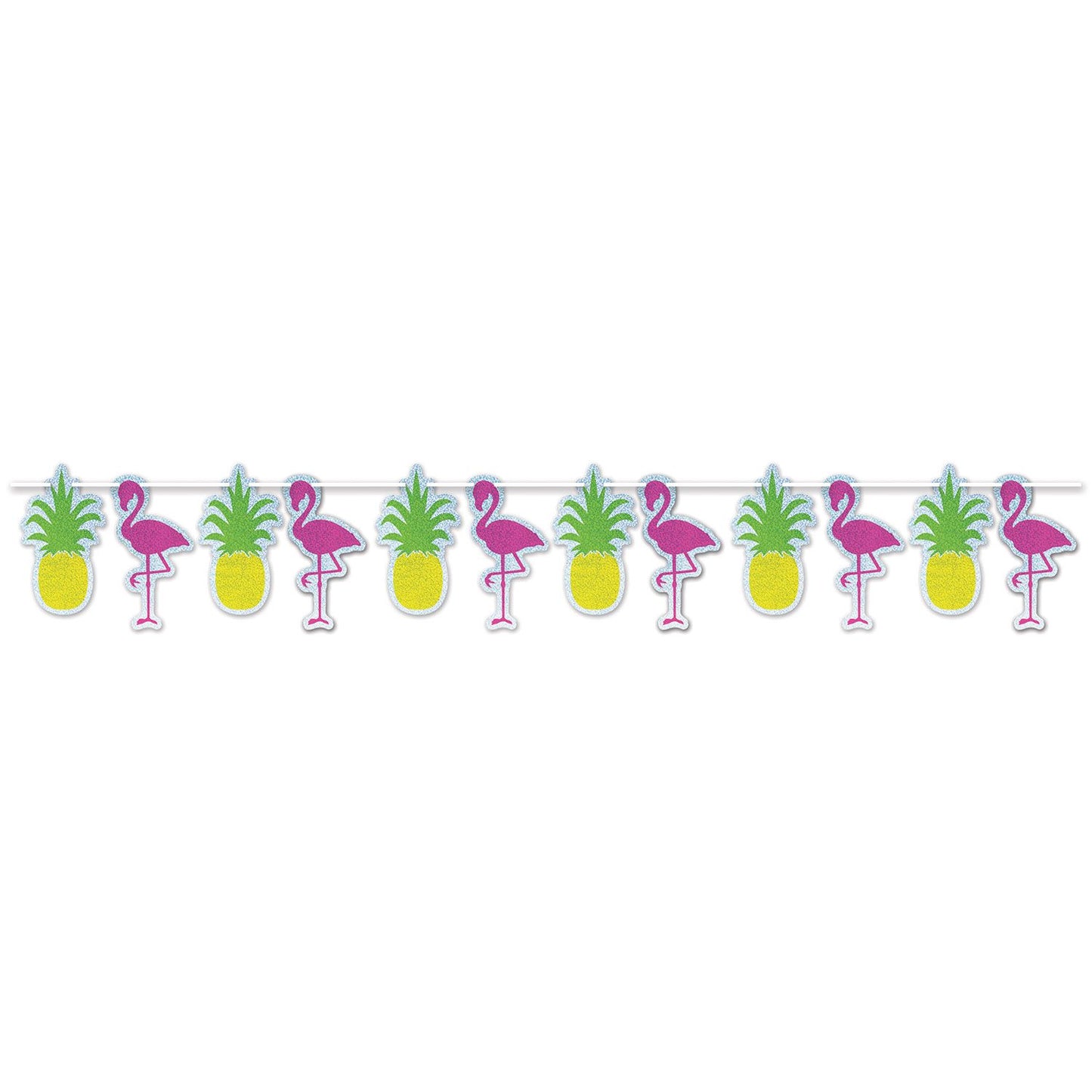 Flamingo & Pineapple Streamer 12FT (4yd)