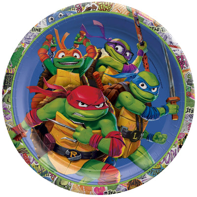 Tortugas Ninja Mutant Mayhem 9" Plates