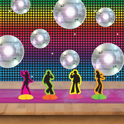 Retro Vintage 70's Silhouette Mini Centerpieces (x8u)