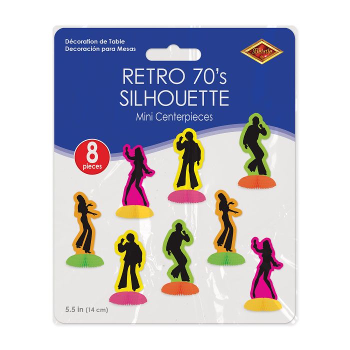 Retro 70's Silhouette Mini Centerpieces