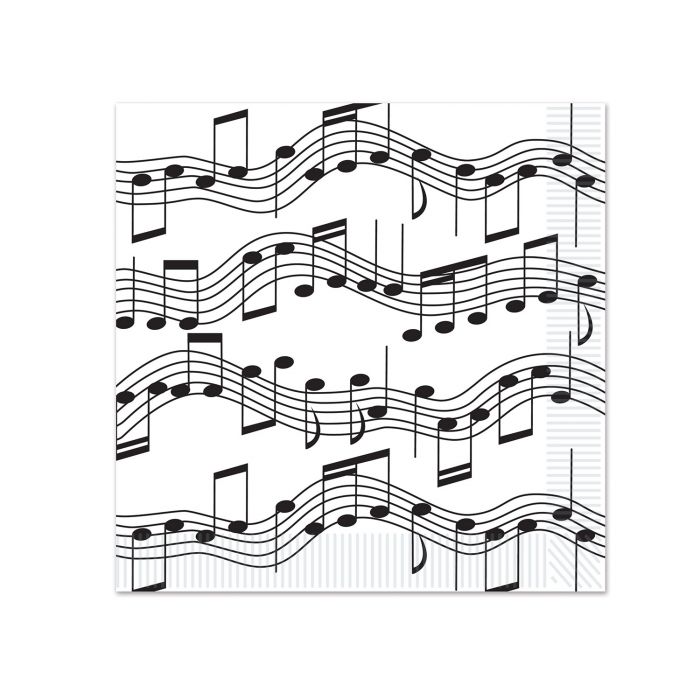 Notas Musicales Beverage Napkins (x16u)