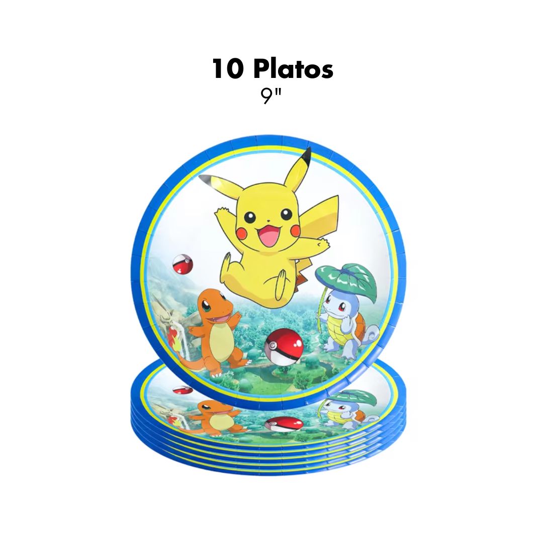 Pokemon Pikachu Platos 9"