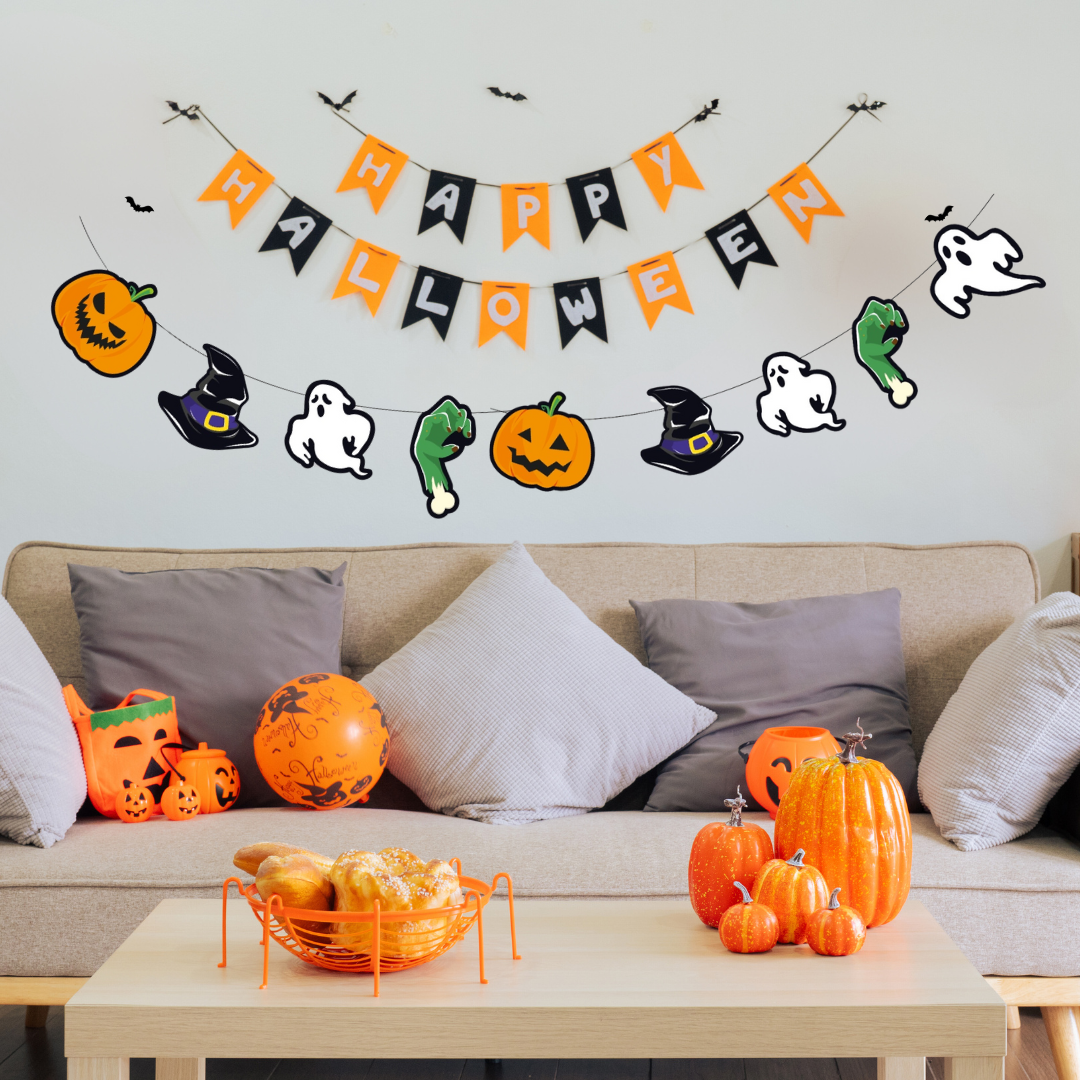 Banderin Figuras Halloween Calabaza (x1u)