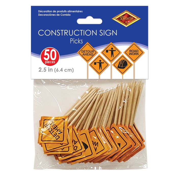 Construction Sign Picks (x50u)