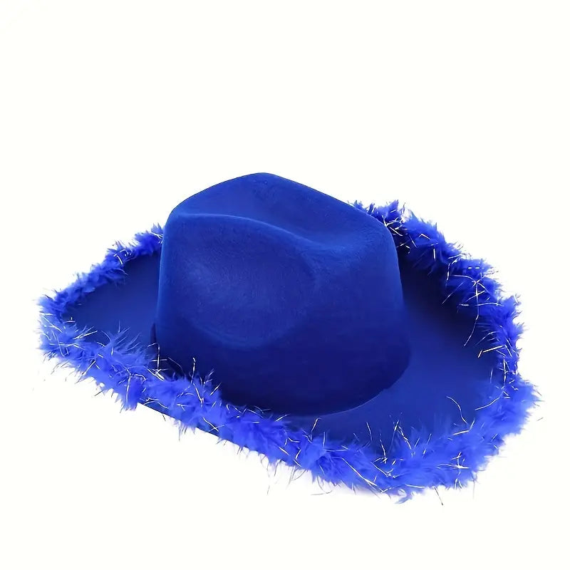 Sombrero Cowboy con Plumas
