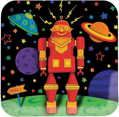 Platos Robot Party Bots 7" (x8u)