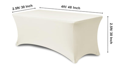 Mantel Spandex 4ft Rectangular - Crema