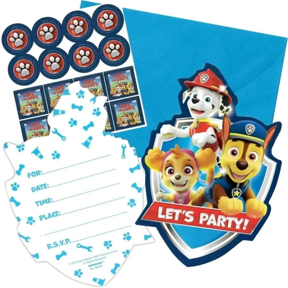 Invitations Paw Patrol (x8u)