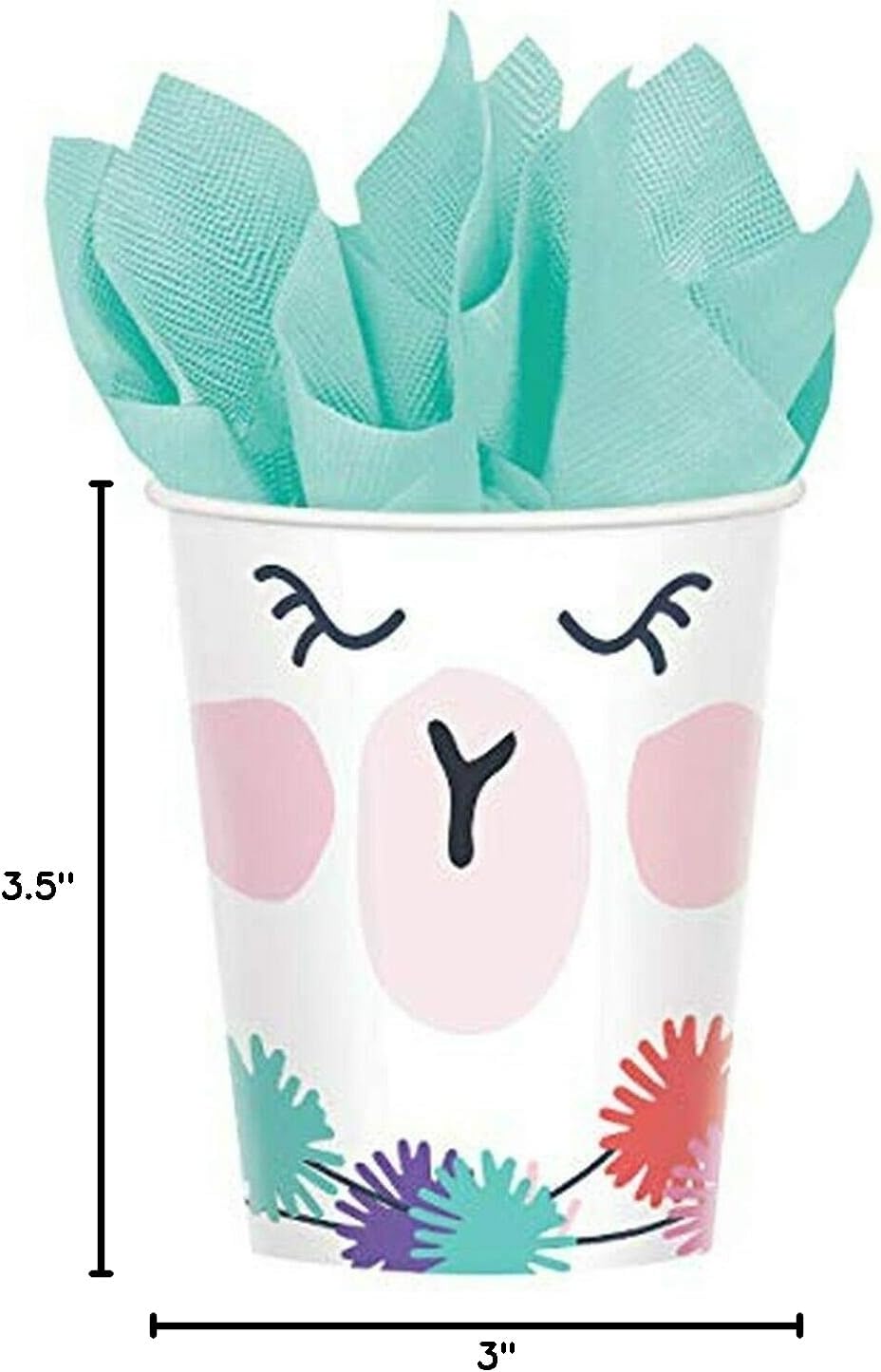 Llama Party Vasos 9oz (x8u)