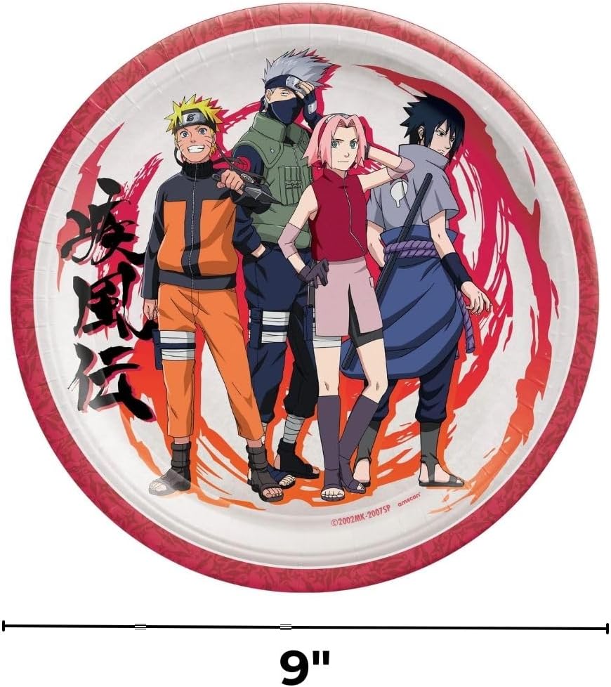 Platos Naruto 9" (x8u)