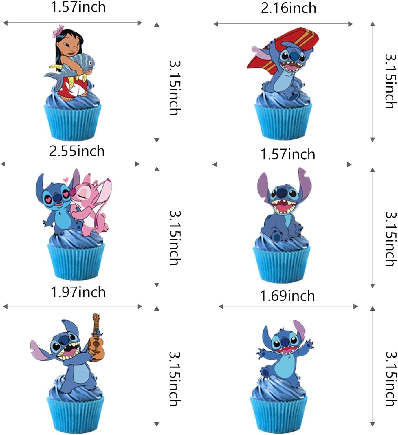 Stitch Cupcake Toppers