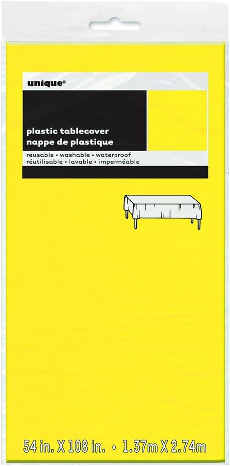 Mantel Plastico Amarillo (x1u)