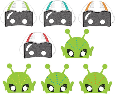 Space Blast Off Birthday Mascaras 8pcs