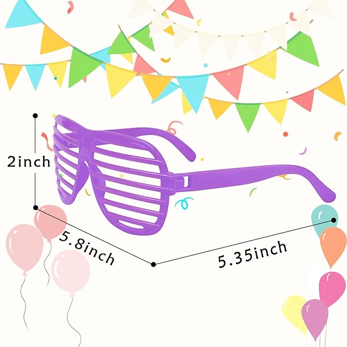 Gafas Retro NEON 80s (x1u)