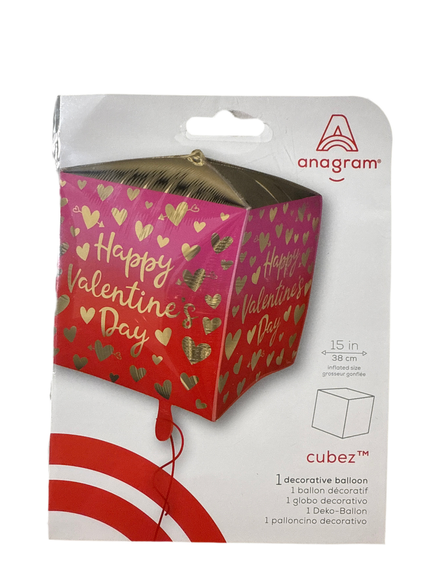 Globo Valentine Helio 15"