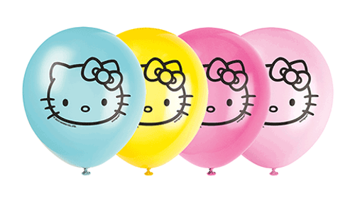 Hello Kitty Latex Balloons 12" (x8u)