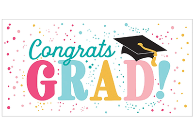 GRAD "FOLLOW YOUR DREAMS" GIANT PLASTIC BANNER