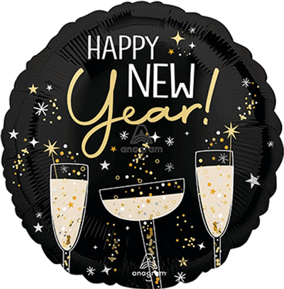 18" BUBBLY NEW YEAR