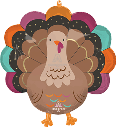 Large Shape Give Thanks Turkey Balloon