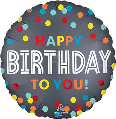 18" CONFETTI BURST BIRTHDAY