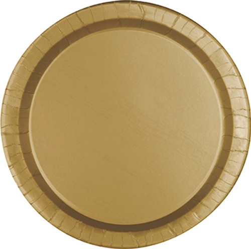GOLD PLATES REDONDO 9" 8CT