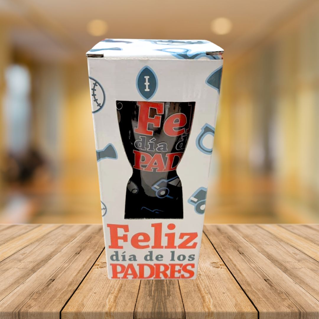 Feliz Dia de Los Padres Vaso Vidrio