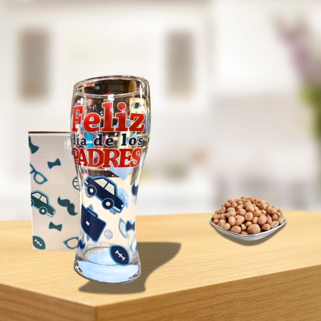 Feliz Dia de Los Padres Vaso Vidrio
