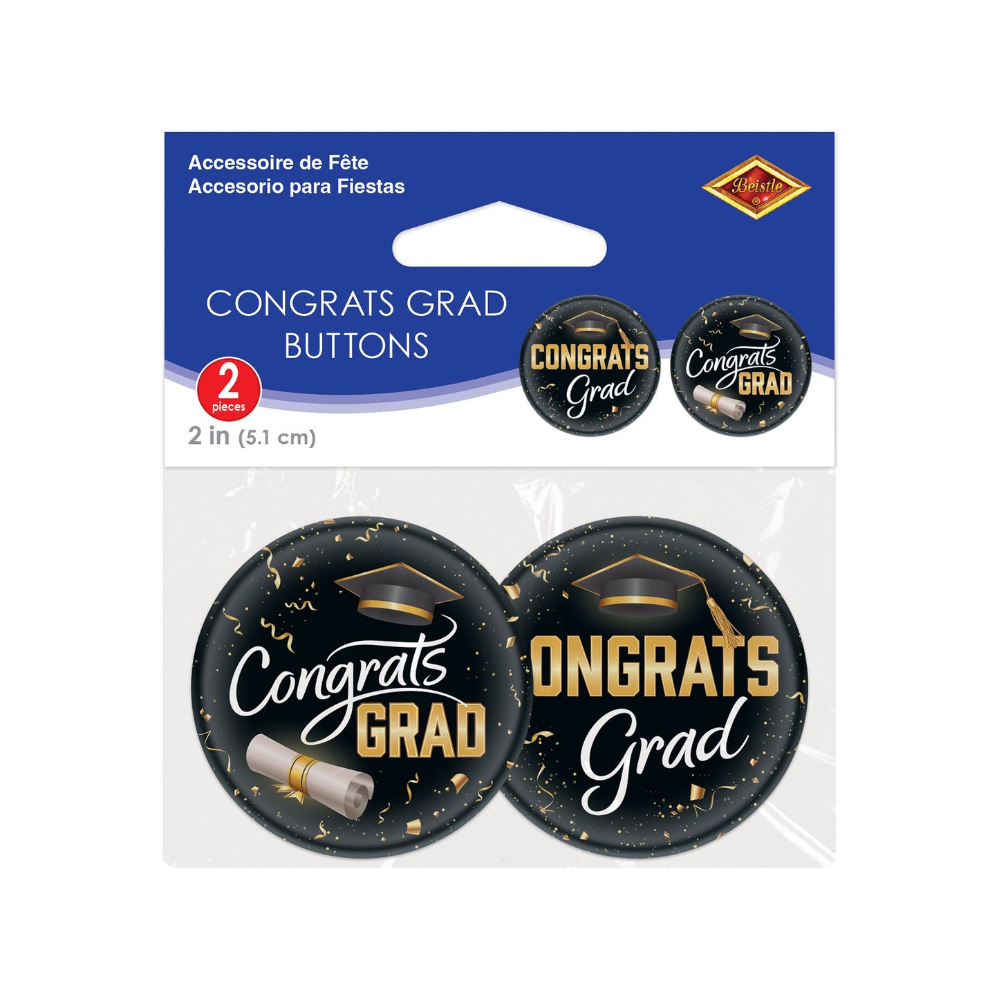Congrats Grad Buttons (x2u)