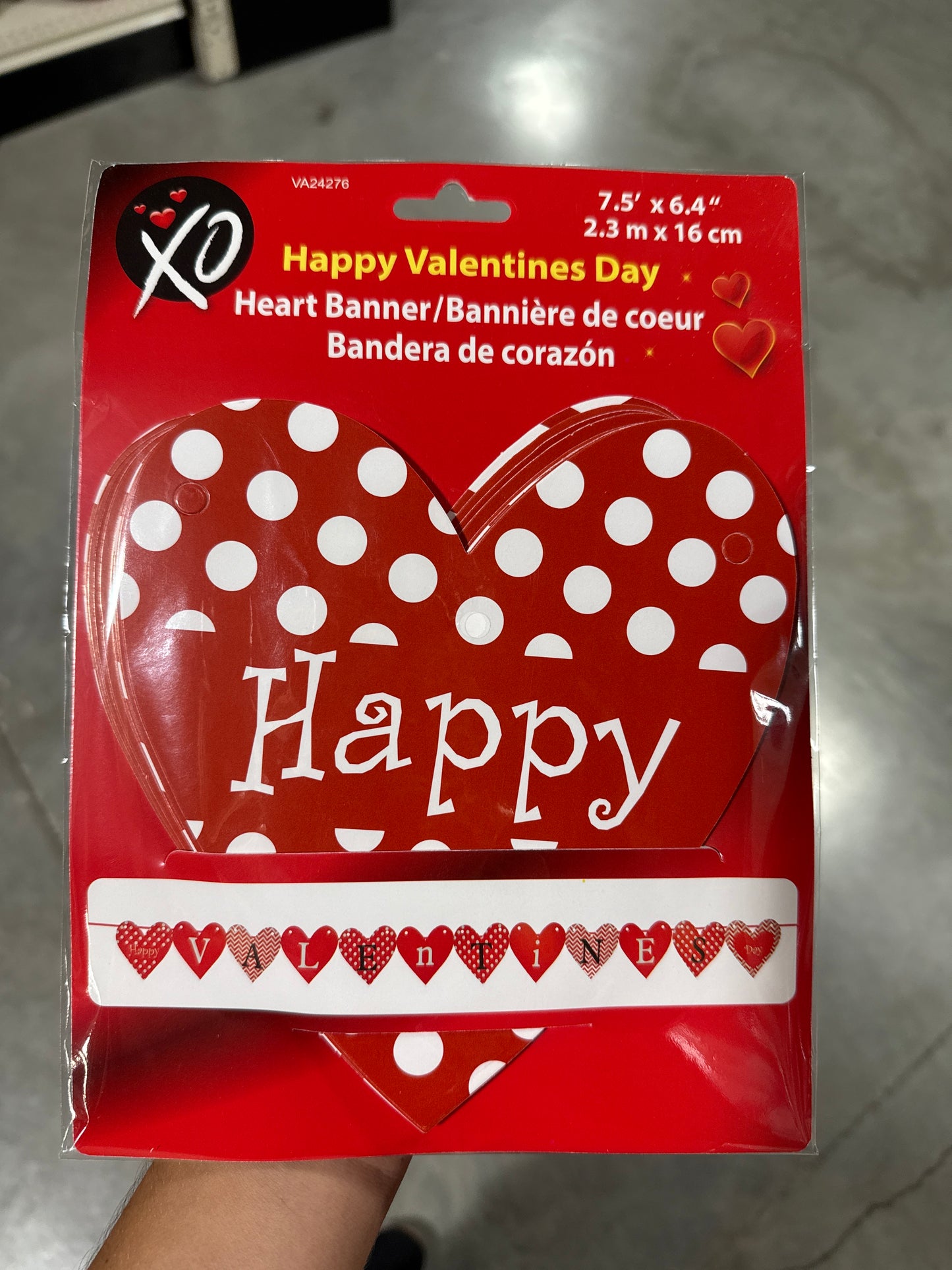 Guirnalda "Happy Valentine’s Day" con Corazones – 90in