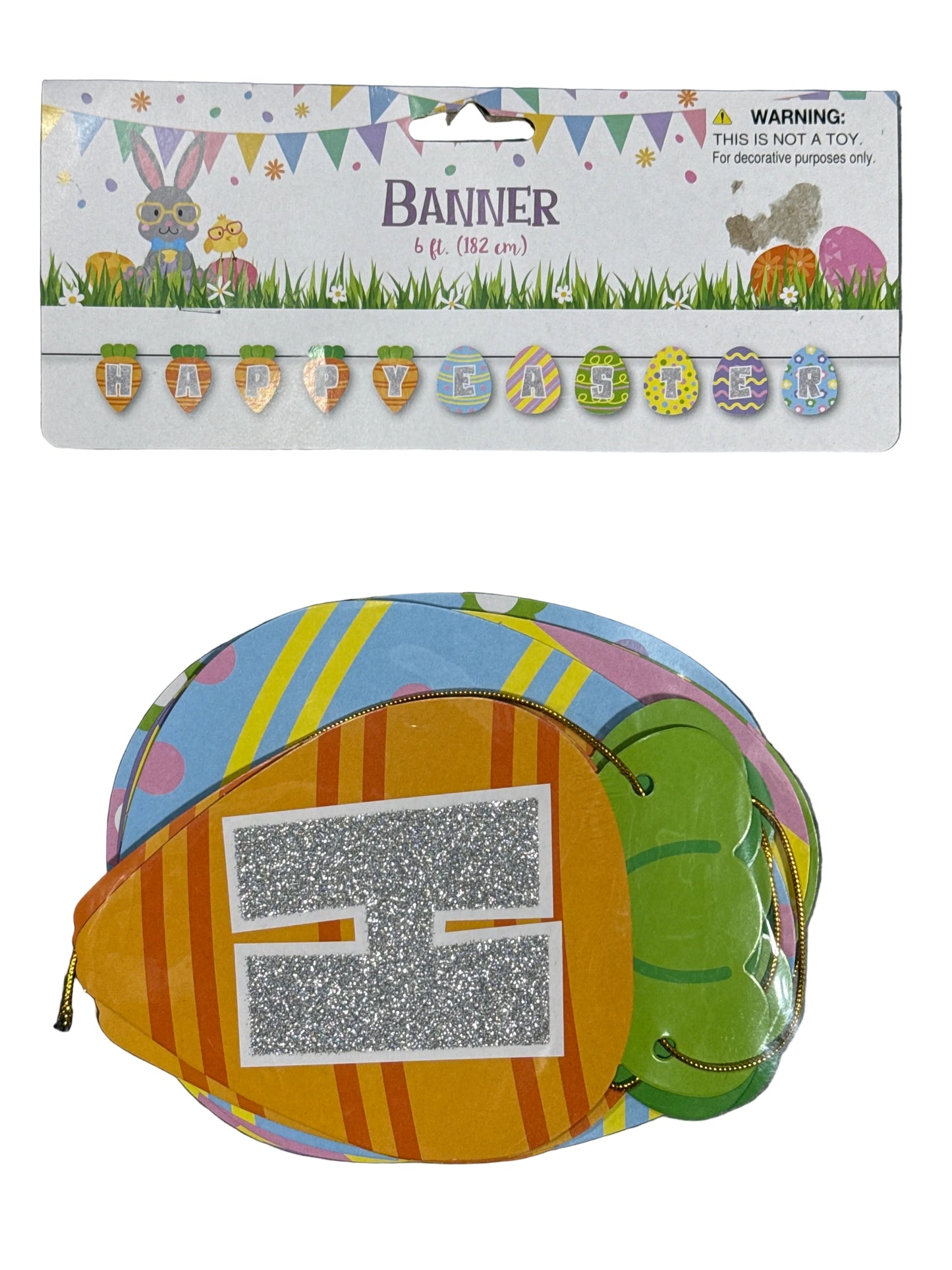 Banner Easter Letter Glitter/Hotstamp/Iridescent