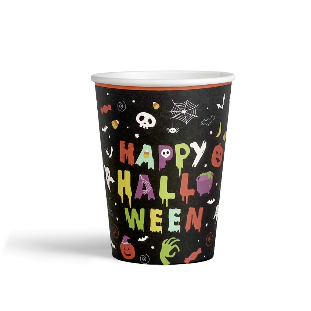 Vasos Papel Halloween 9oz 3 Estilos (x8u)
