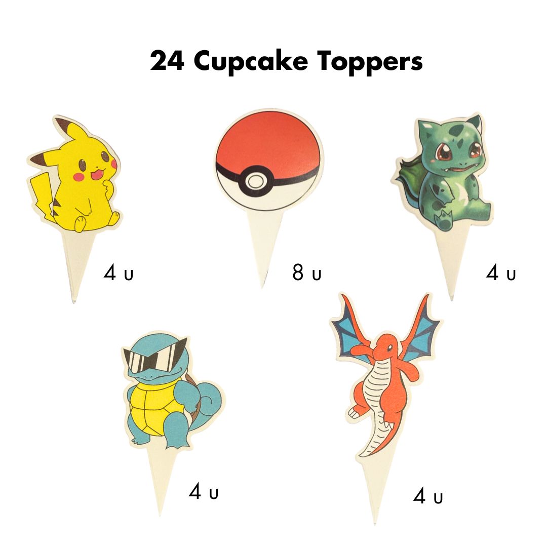 Pokemon Cupcake Toppers (x24u)