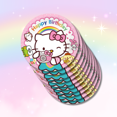 Hello kitty Photo 9” Plates (x10u)