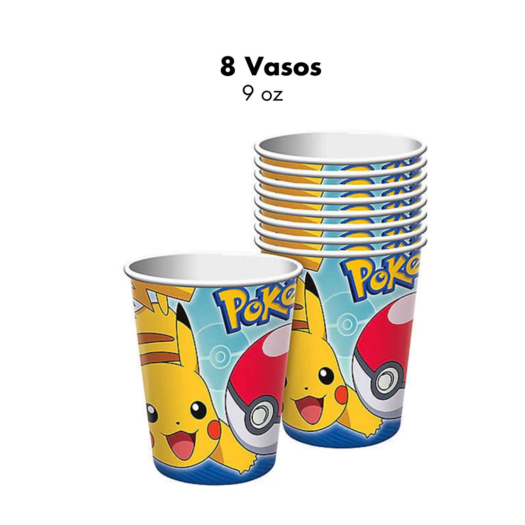 Pokemon Pikachu Vasos (x9u)