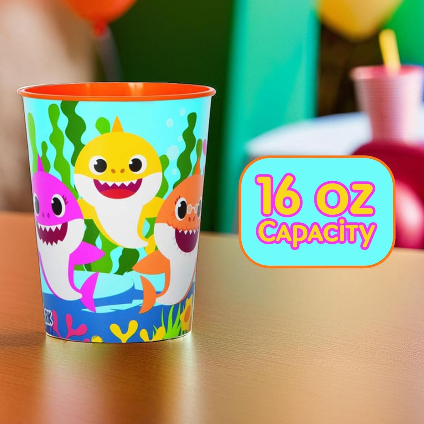 Vaso Plástico Baby Shark 16oz (x1u)