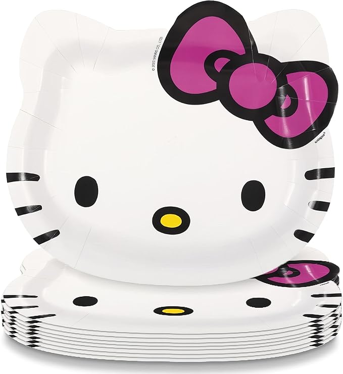 Hello Kitty Shaped Paper Plates (x8u)